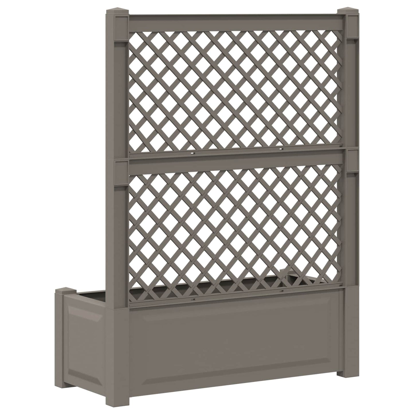 Big Planter with Trellis Grey 99.5 x 43 x 133.5 cm PP