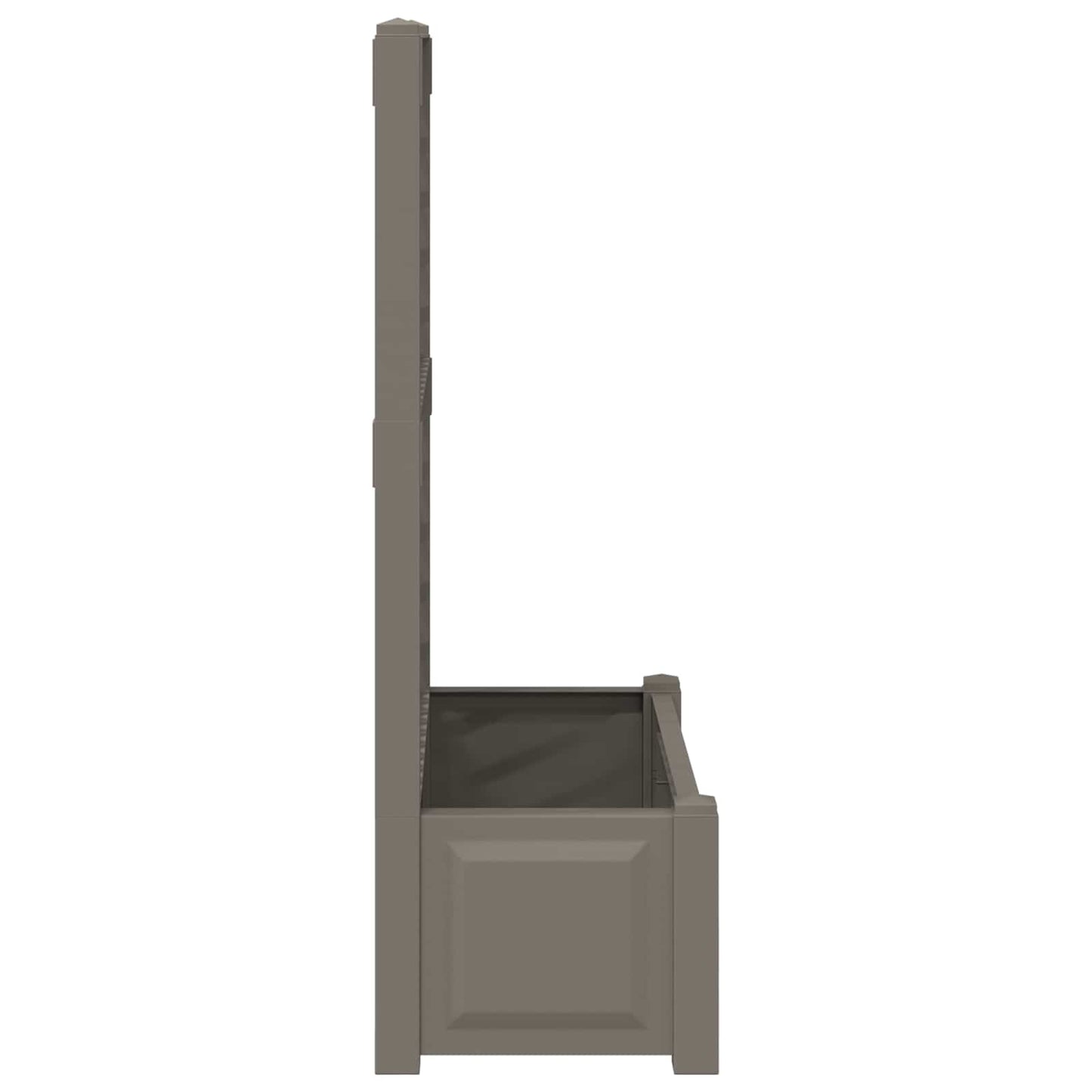 Big Planter with Trellis Grey 99.5 x 43 x 133.5 cm PP