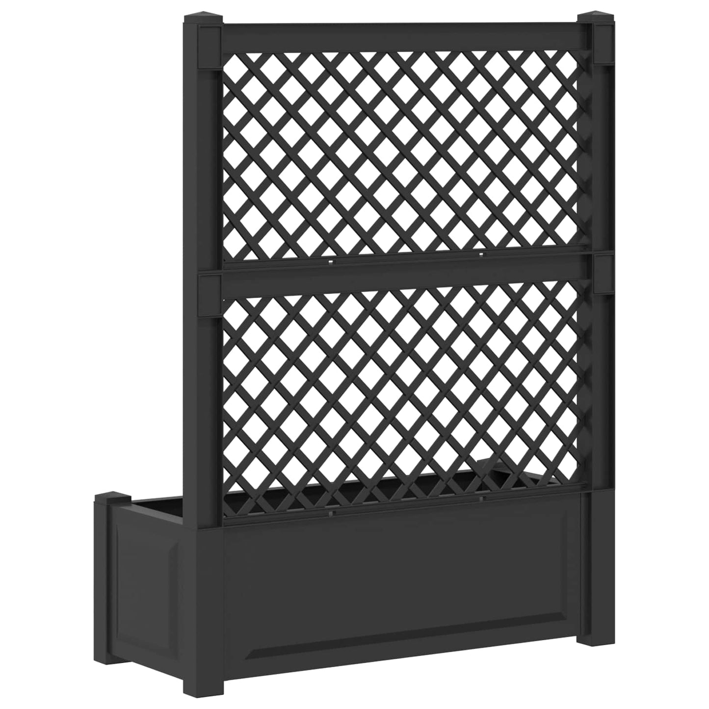 Big Planter with Trellis Anthracite 99.5 x 43 x 133.5 cm PP