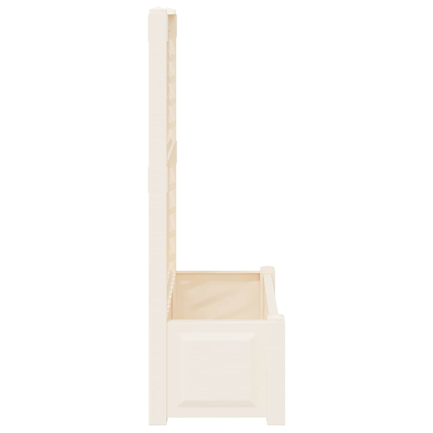Big Planter with Trellis 2 pcs White 143 x 143 x 133.5 cm PP