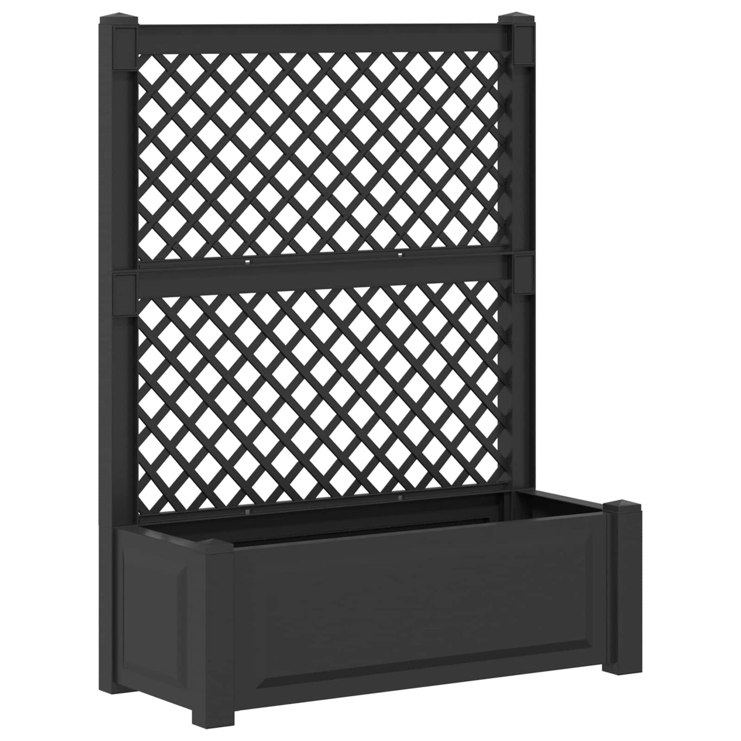 Big Planter with Trellis 2 pcs Anthracite 143 x 143 x 133.5 cm