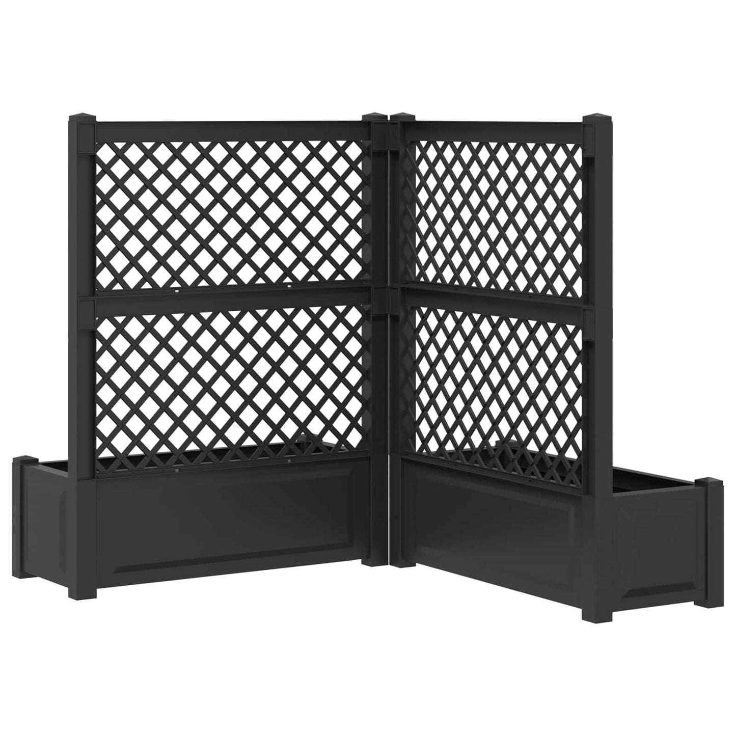 Big Planter with Trellis 2 pcs Anthracite 143 x 143 x 133.5 cm