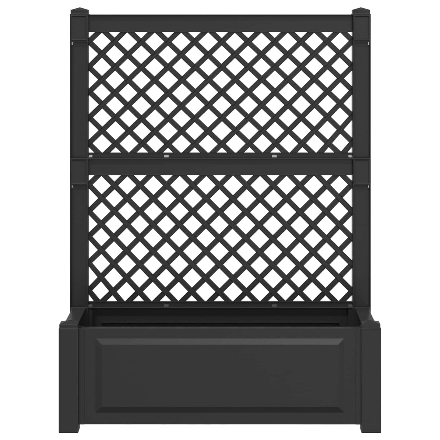 Big Planter with Trellis 2 pcs Anthracite 143 x 143 x 133.5 cm