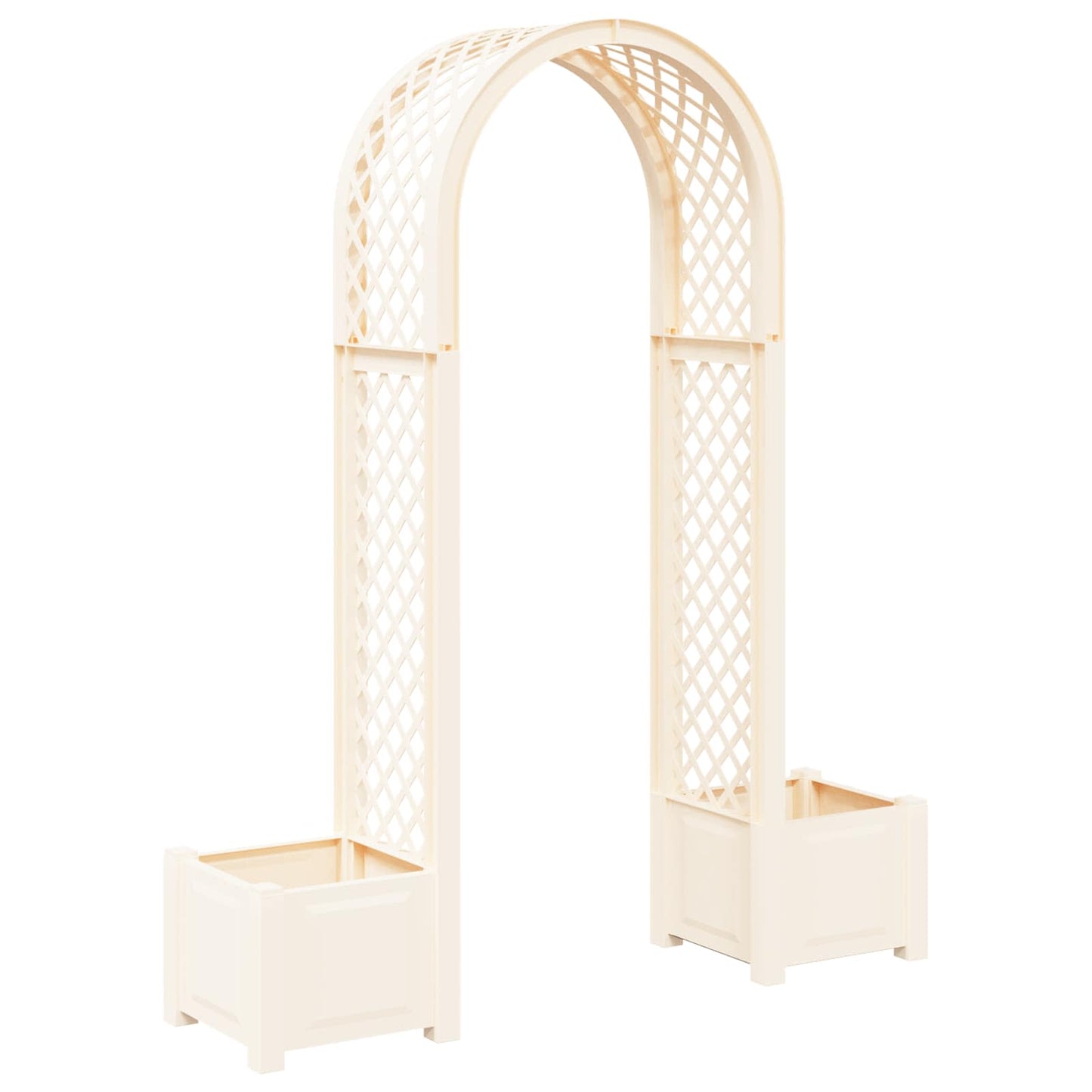 Rose Arch with Planter White 168.5 x 43 x 207 cm PP