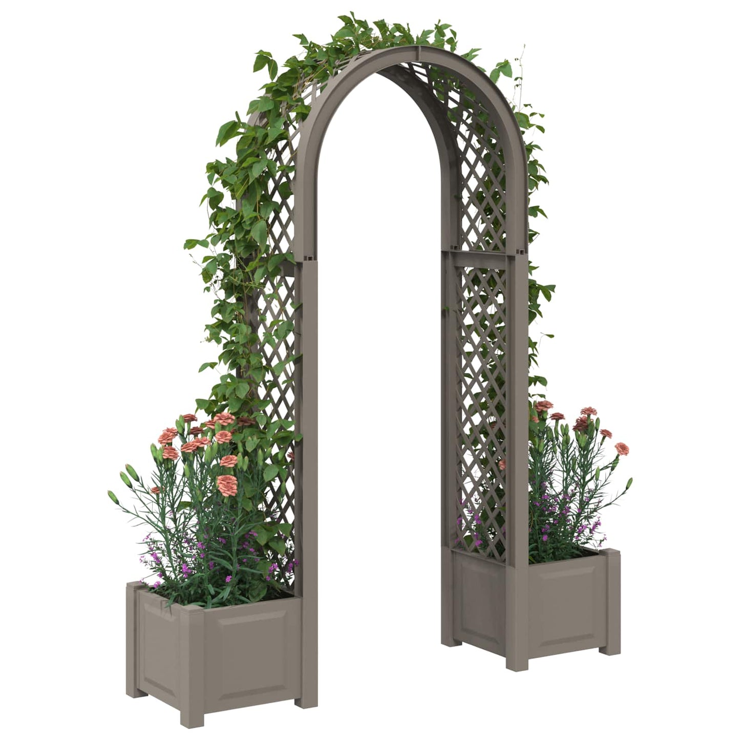 Rose Arch with Planter Grey 168.5 x 43 x 207 cm PP