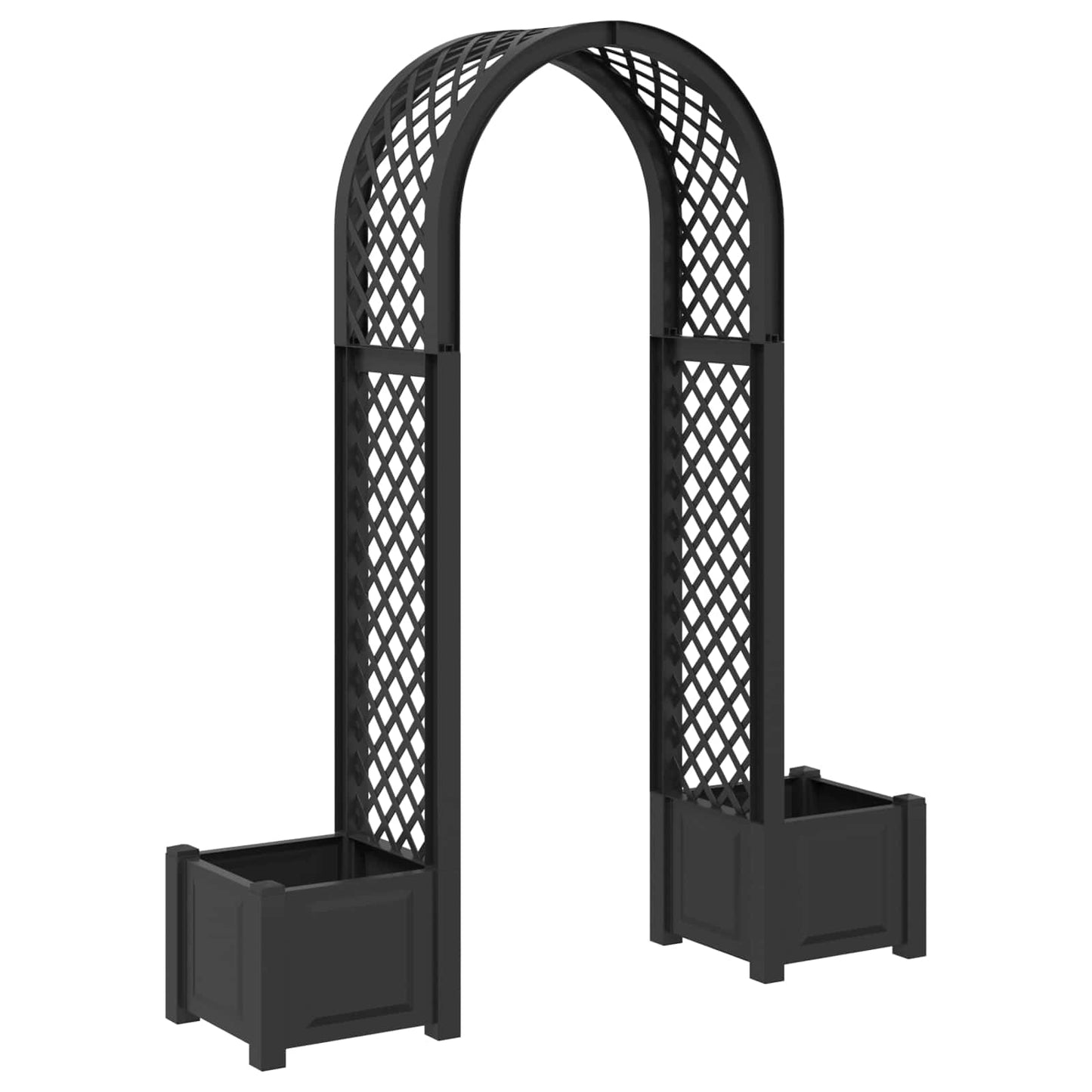 Rose Arch with Planter Anthracite 168.5 x 43 x 207 cm PP