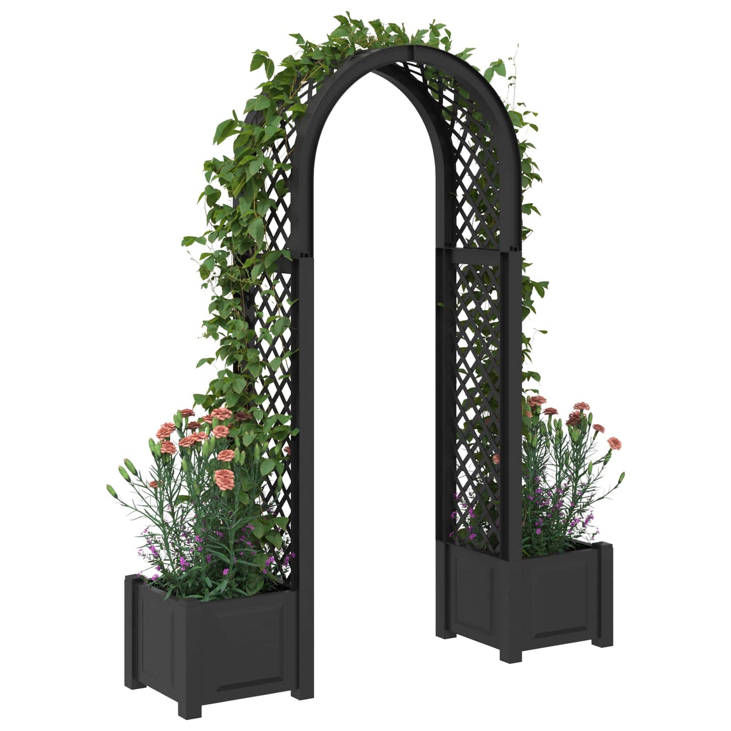 Rose Arch with Planter Anthracite 168.5 x 43 x 207 cm PP