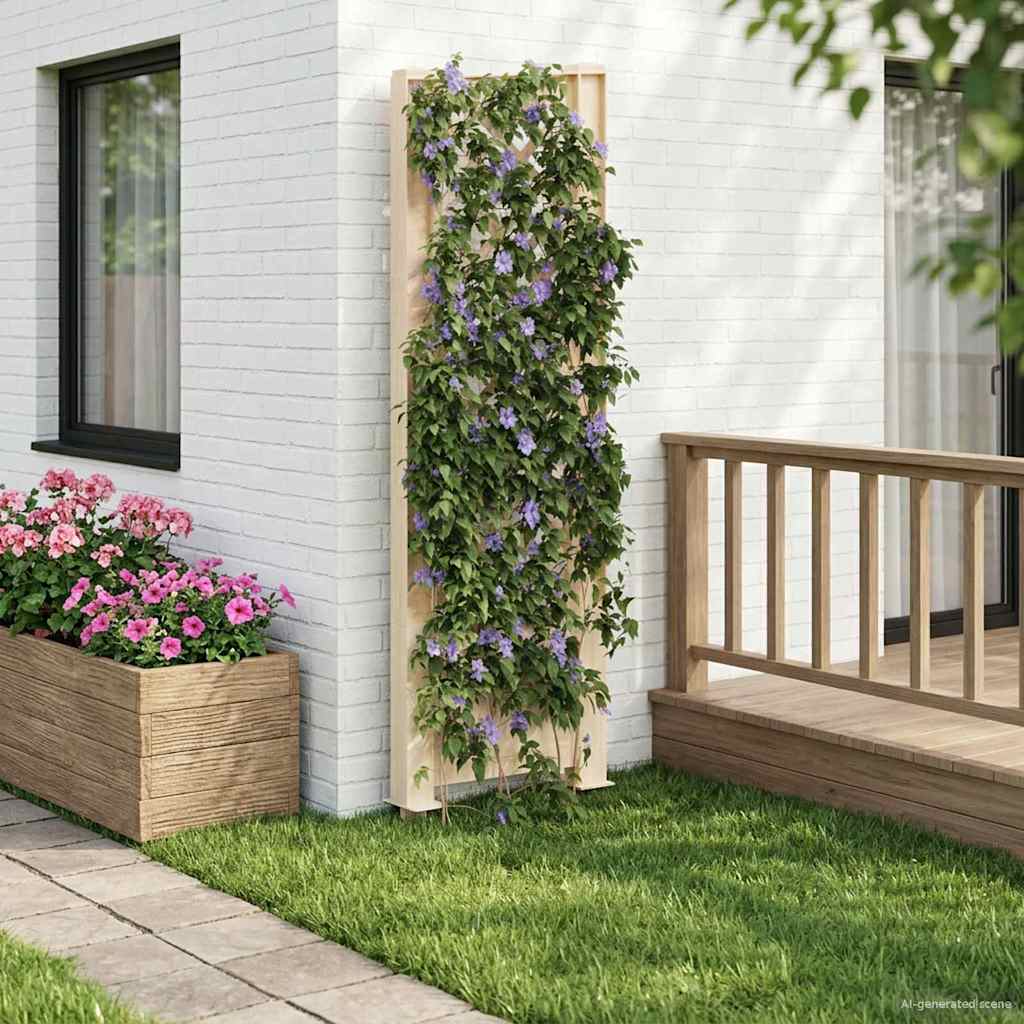 Trellis with Spike White 43 x 6 x 165 cm PP