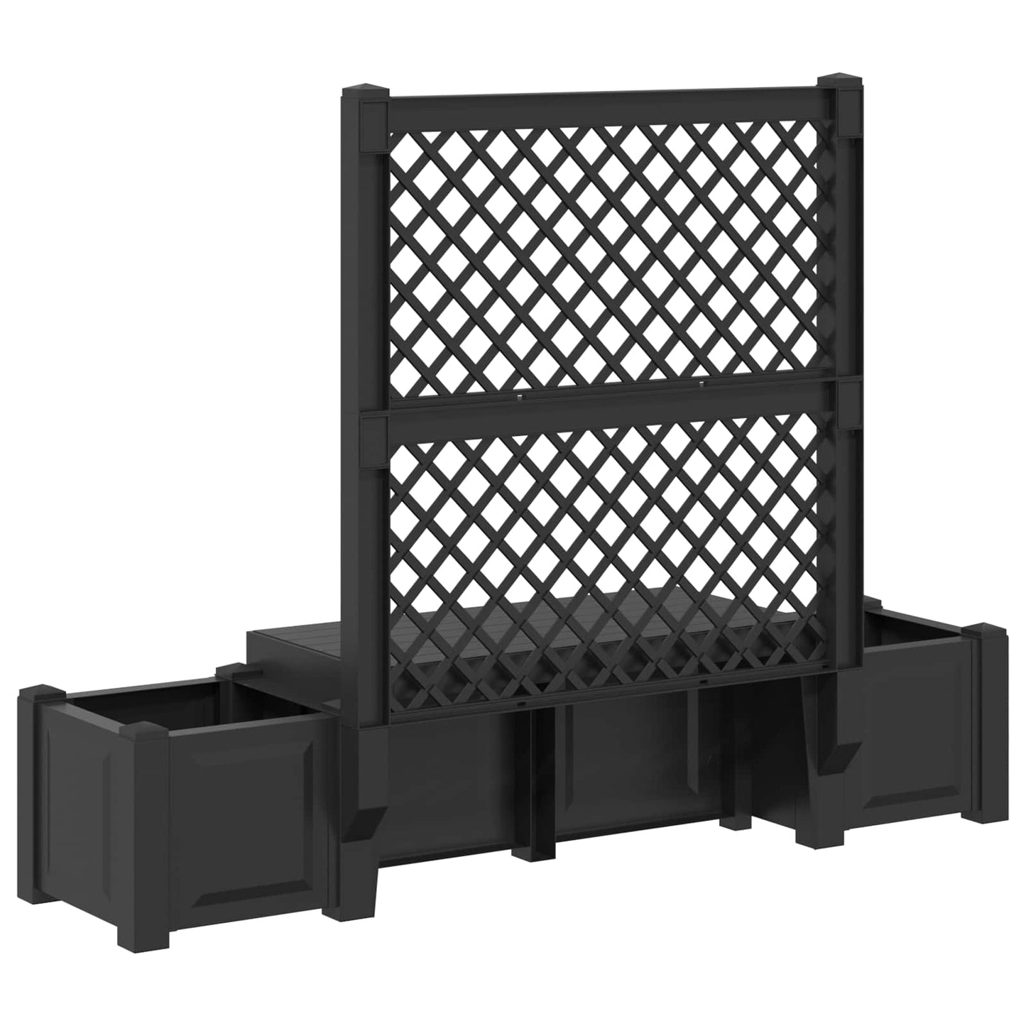 Garden Bench Kopenhagen Anthracite 173 x 49 x 135.5 cm PP