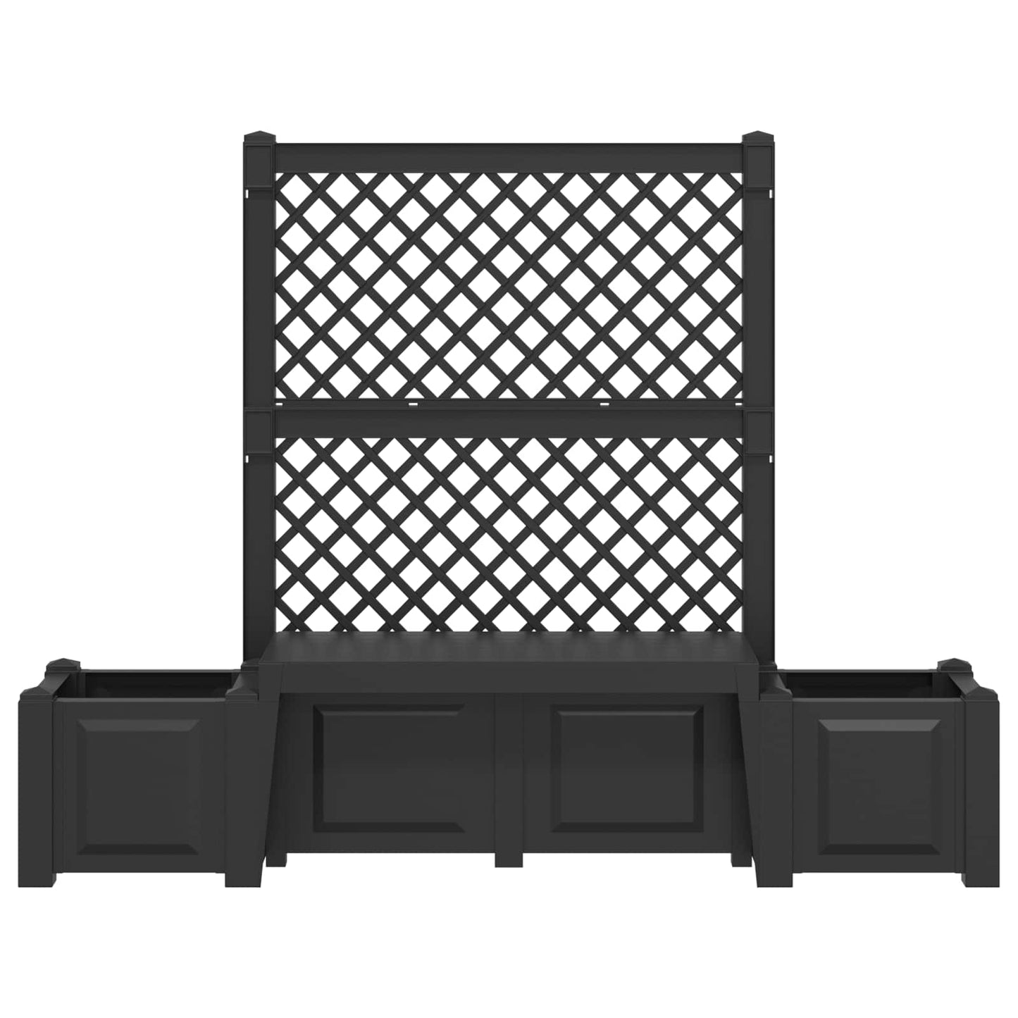Garden Bench Kopenhagen Anthracite 173 x 49 x 135.5 cm PP