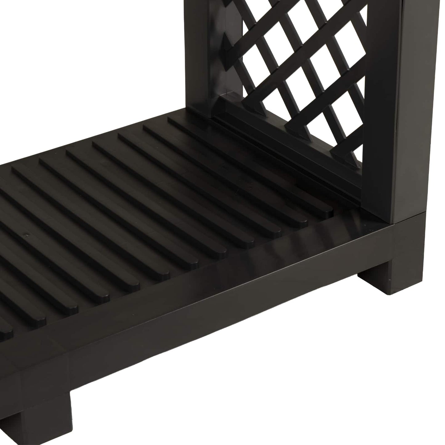 Firewood Rack Anthracite 114 x 46 x 101 cm PP