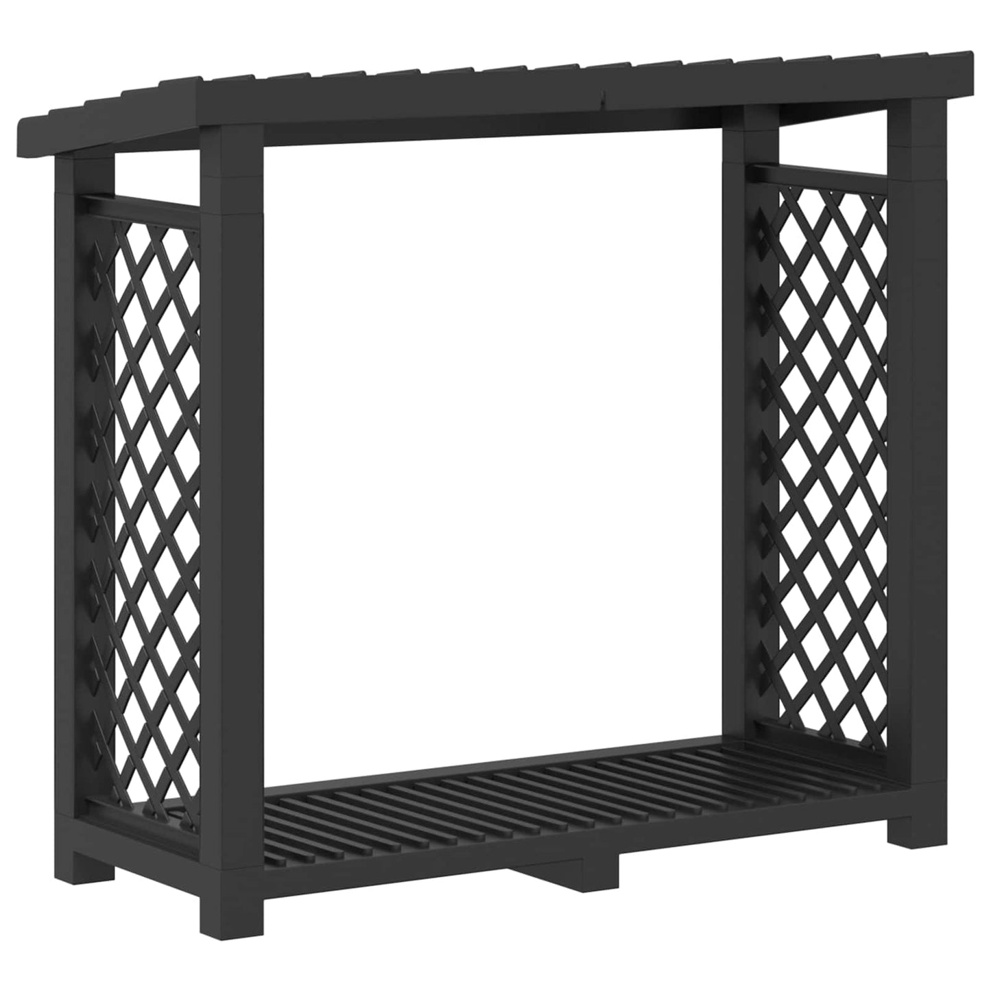 Firewood Rack Anthracite 114 x 46 x 101 cm PP