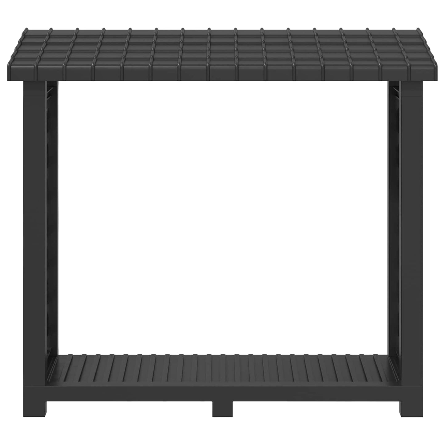 Firewood Rack Anthracite 114 x 46 x 101 cm PP