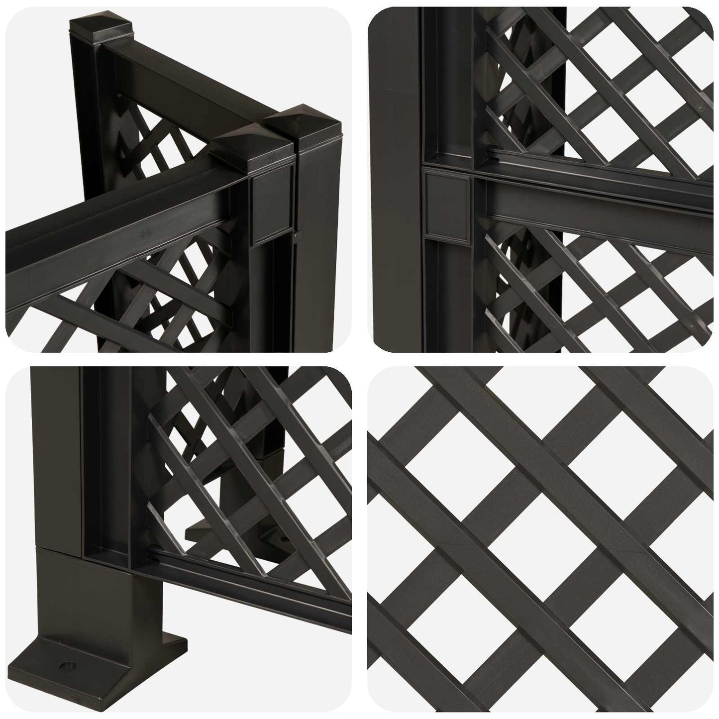 Dustbin Trellis Anthracite 123 x 47 x 114 cm PP