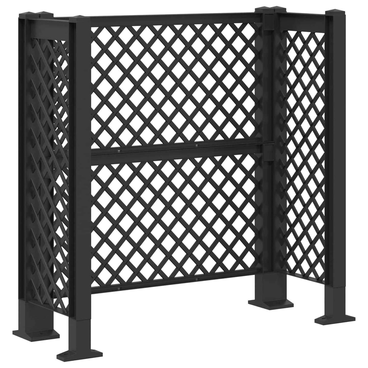 Dustbin Trellis Anthracite 123 x 47 x 114 cm PP