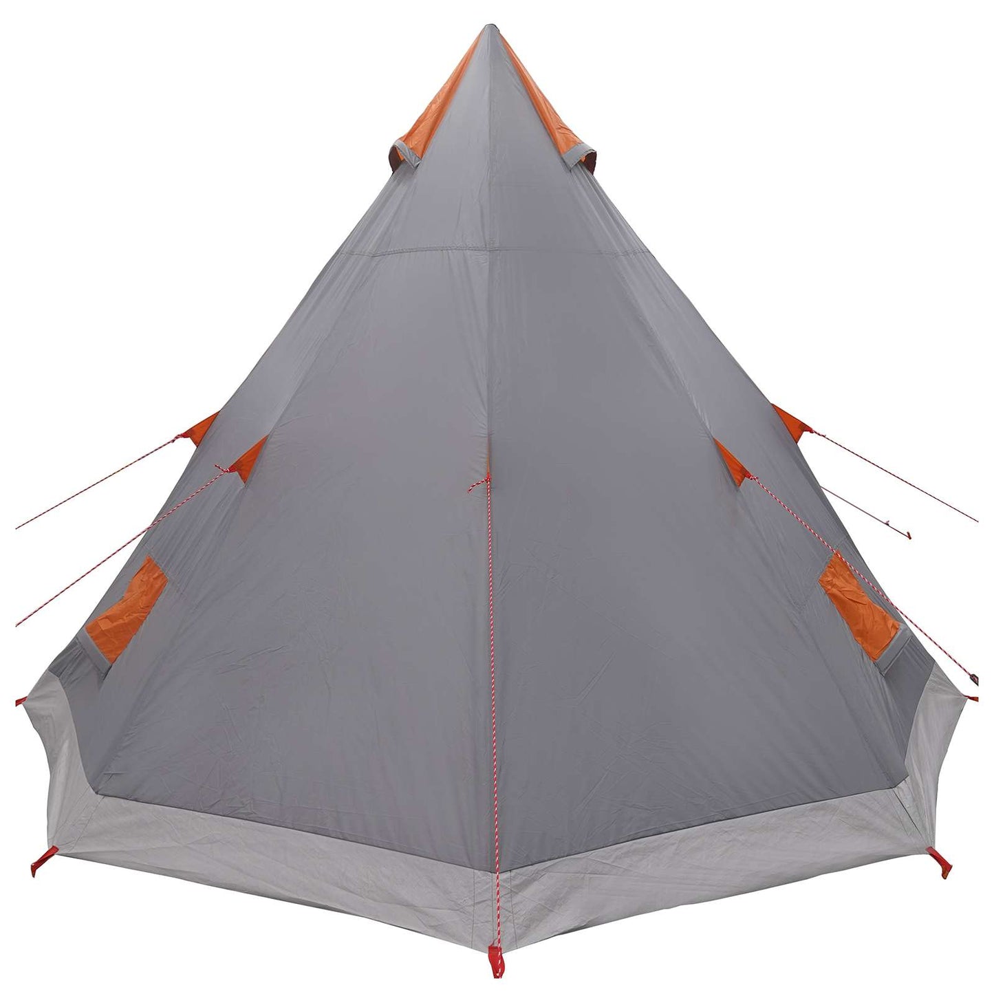 Tipi Tent Water-Resistant 3-Person Grey and Orange