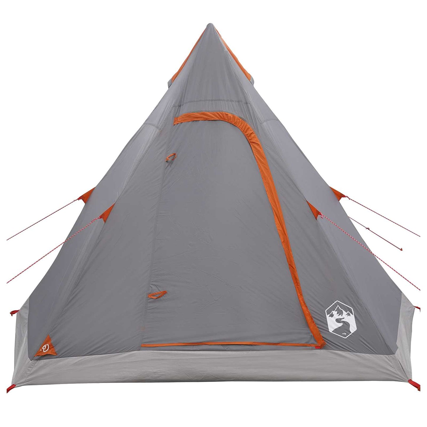 Tipi Tent Water-Resistant 3-Person Grey and Orange