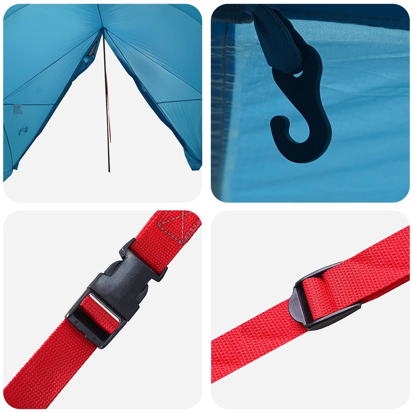 Canopy Tent Water-Resistant Blue 185T Polyester with PU Coating