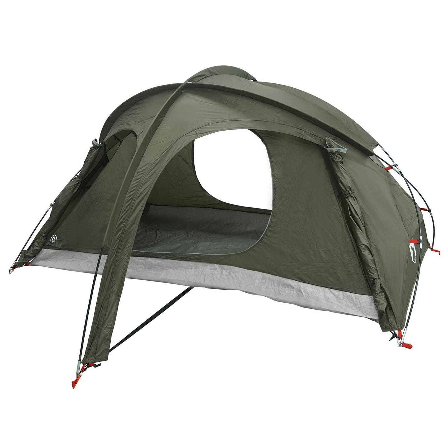 Trekking Tent with Rainfly Water-Resistant 2-Person Army Green