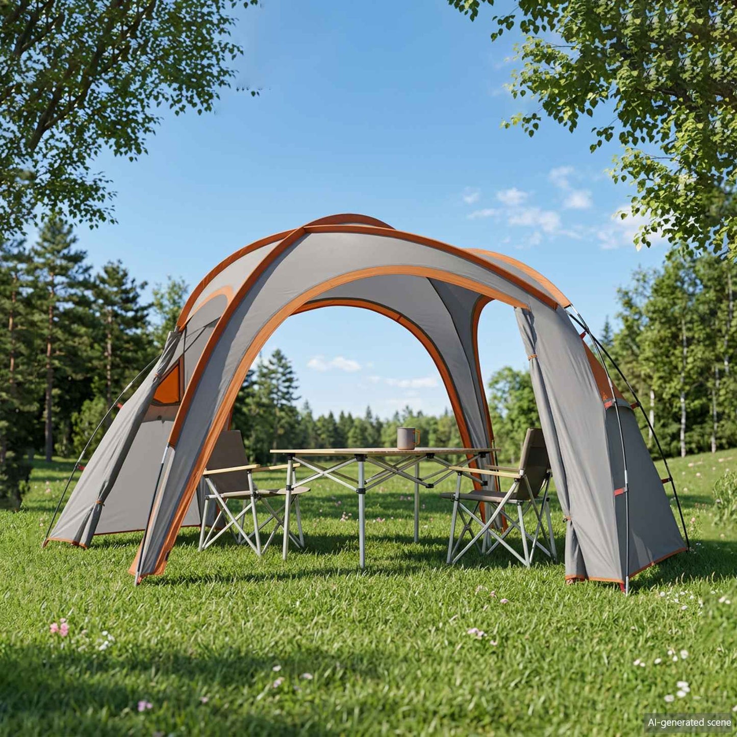 Trekking Tent with Rainfly Water-Resistant 3-Person