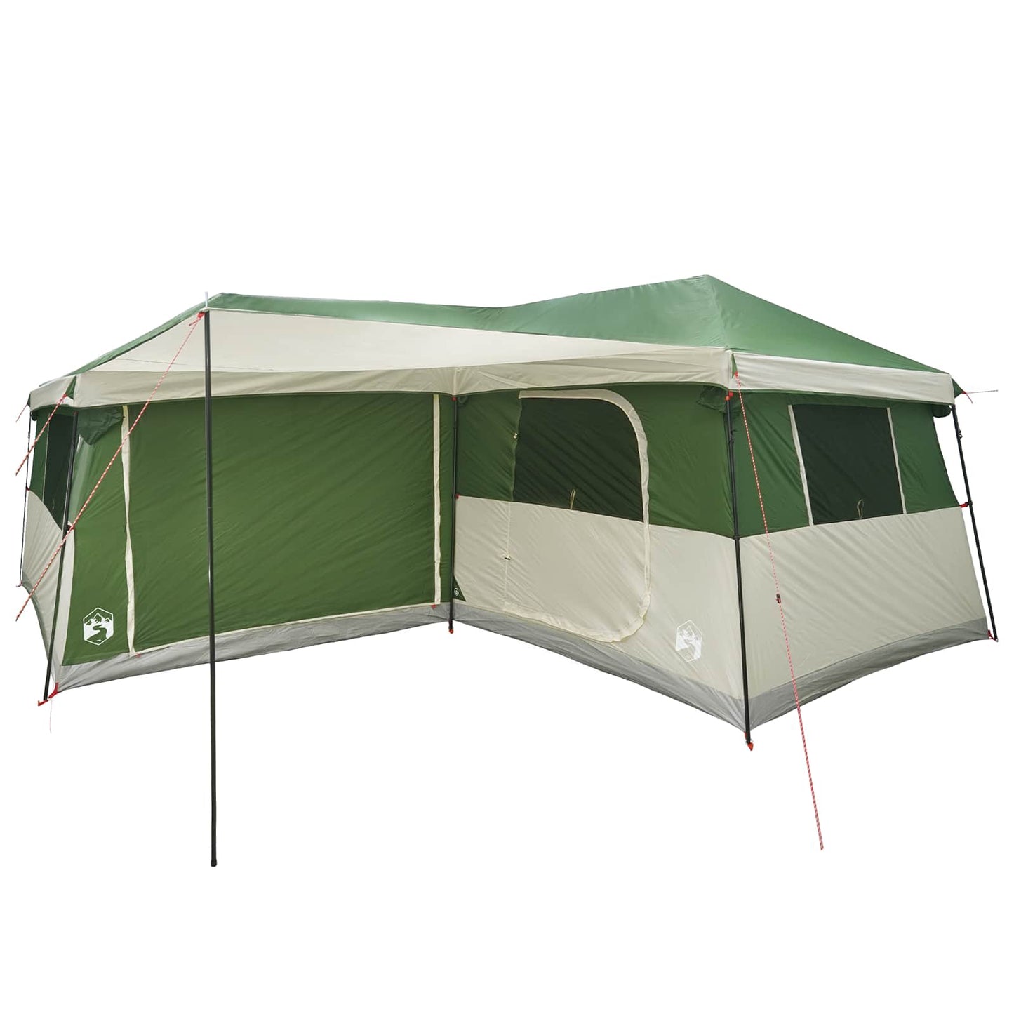 Family Tent with Rainfly Water-Resistant 14-Person Green