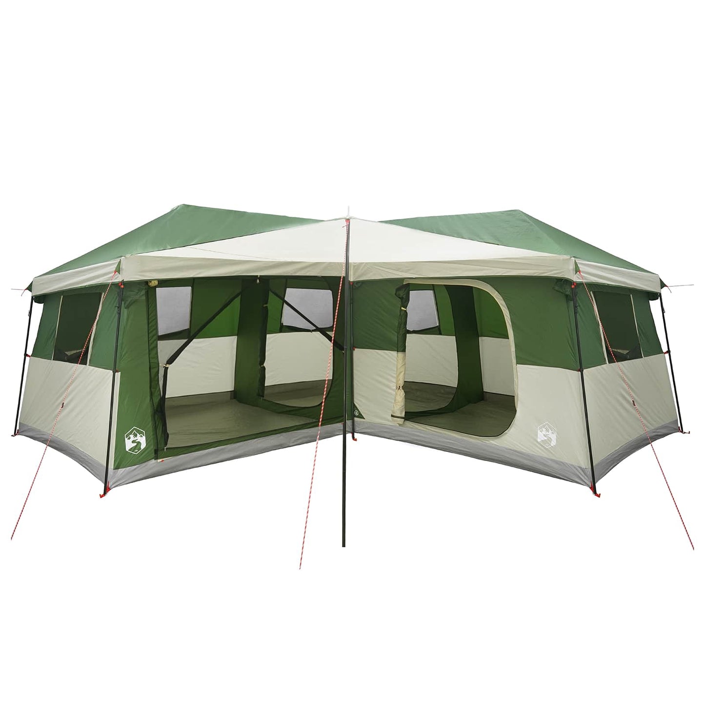 Family Tent with Rainfly Water-Resistant 14-Person Green