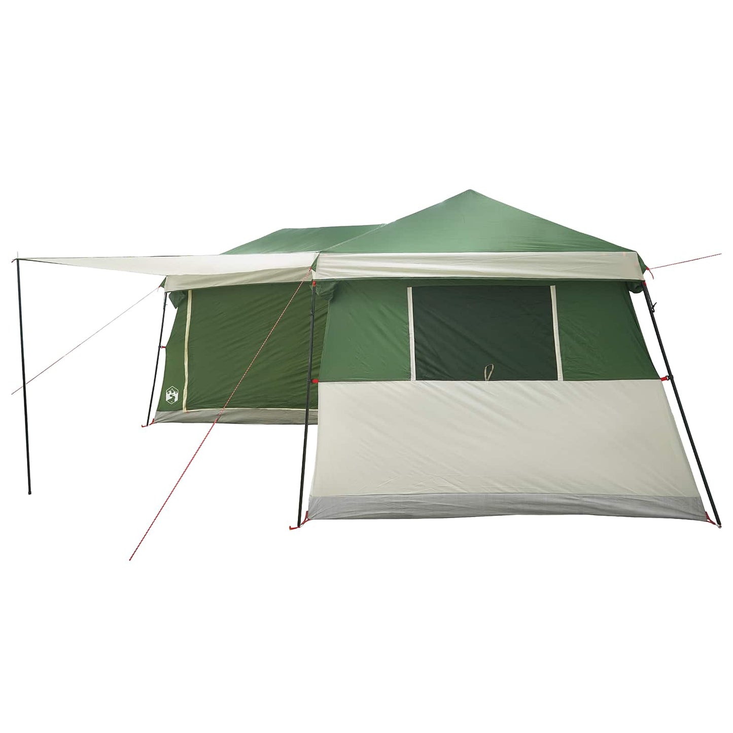 Family Tent with Rainfly Water-Resistant 14-Person Green