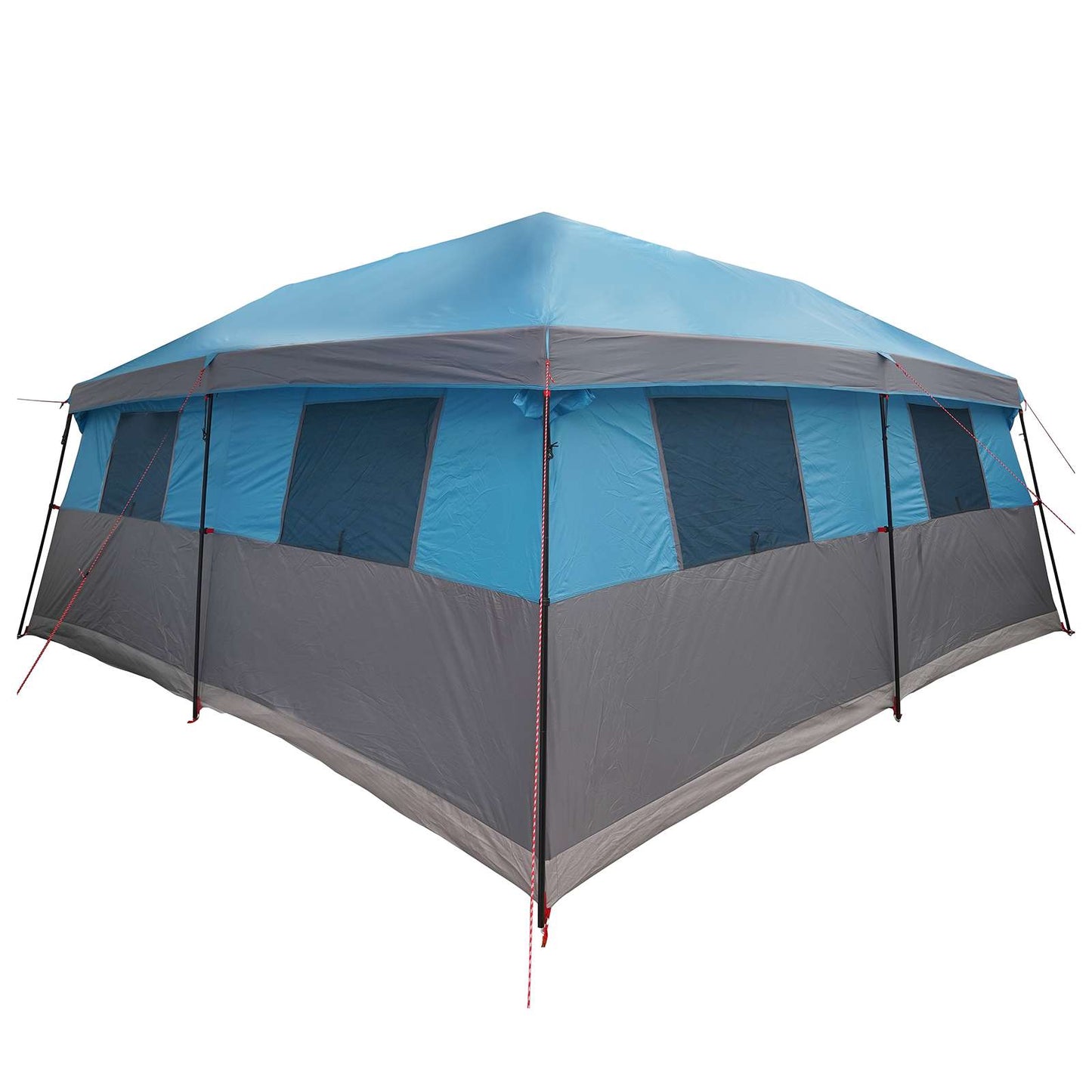 Family Tent with Rainfly Water-Resistant 14-Person Blue