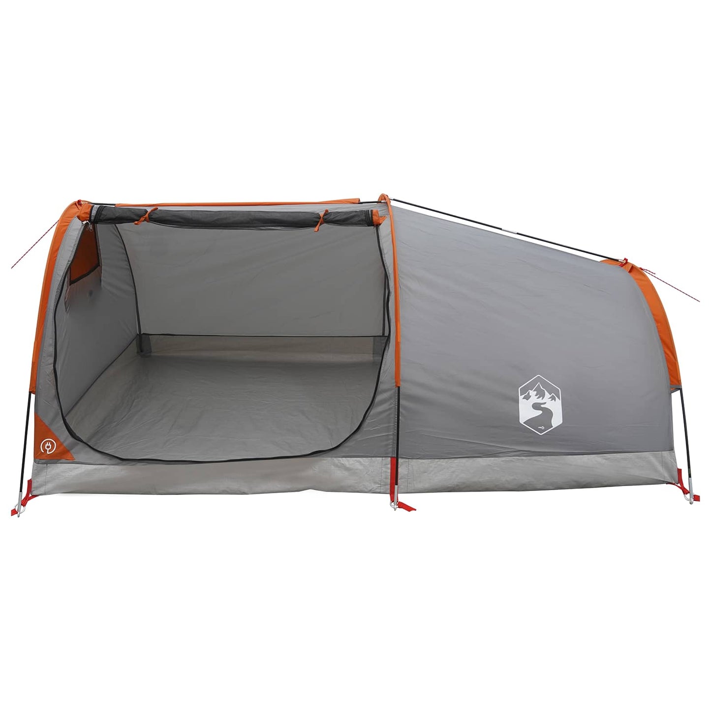 Hiking Tent Water-Resistant 2-Person Grey and Orange