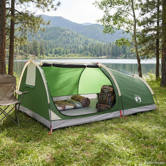 Hiking Tent Water-Resistant 1-Person 1-Person Green