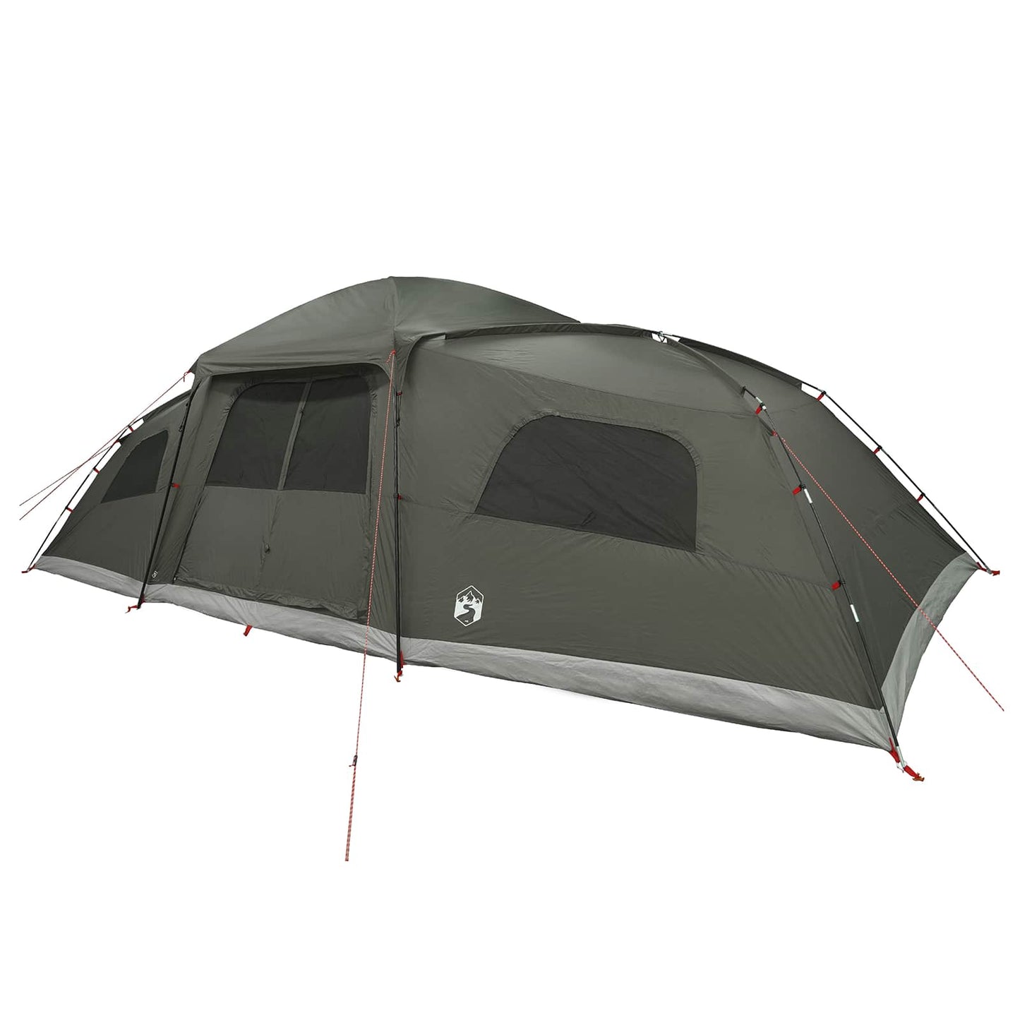 Family Tent with Rainfly Water-resistant 18-Person Army Green