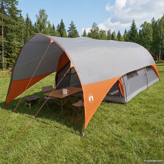Tunnel Tent with Rainfly Water-Resistant 10-Person