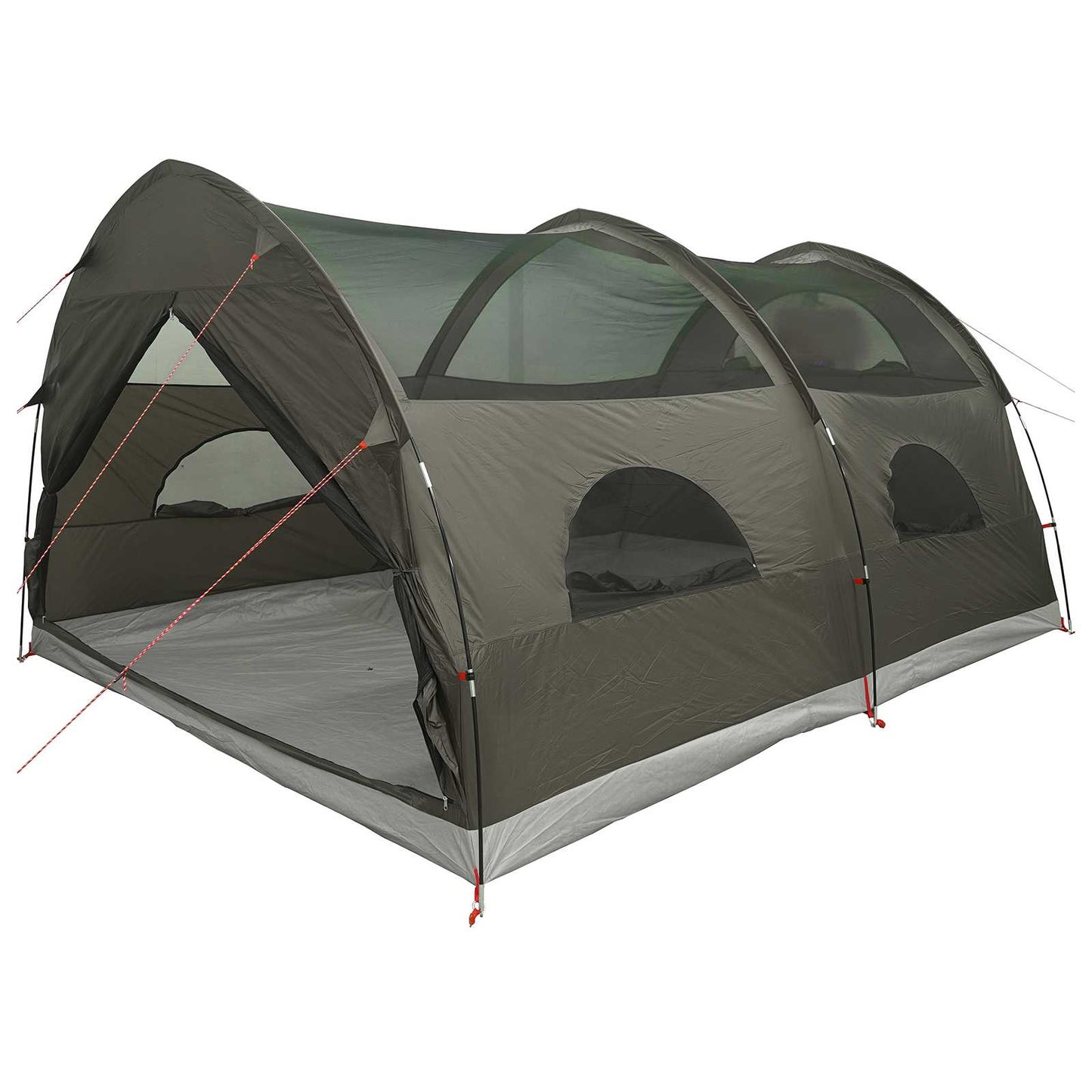 Tunnel Tent with Rainfly Water-Resistant 10-Person Army Green