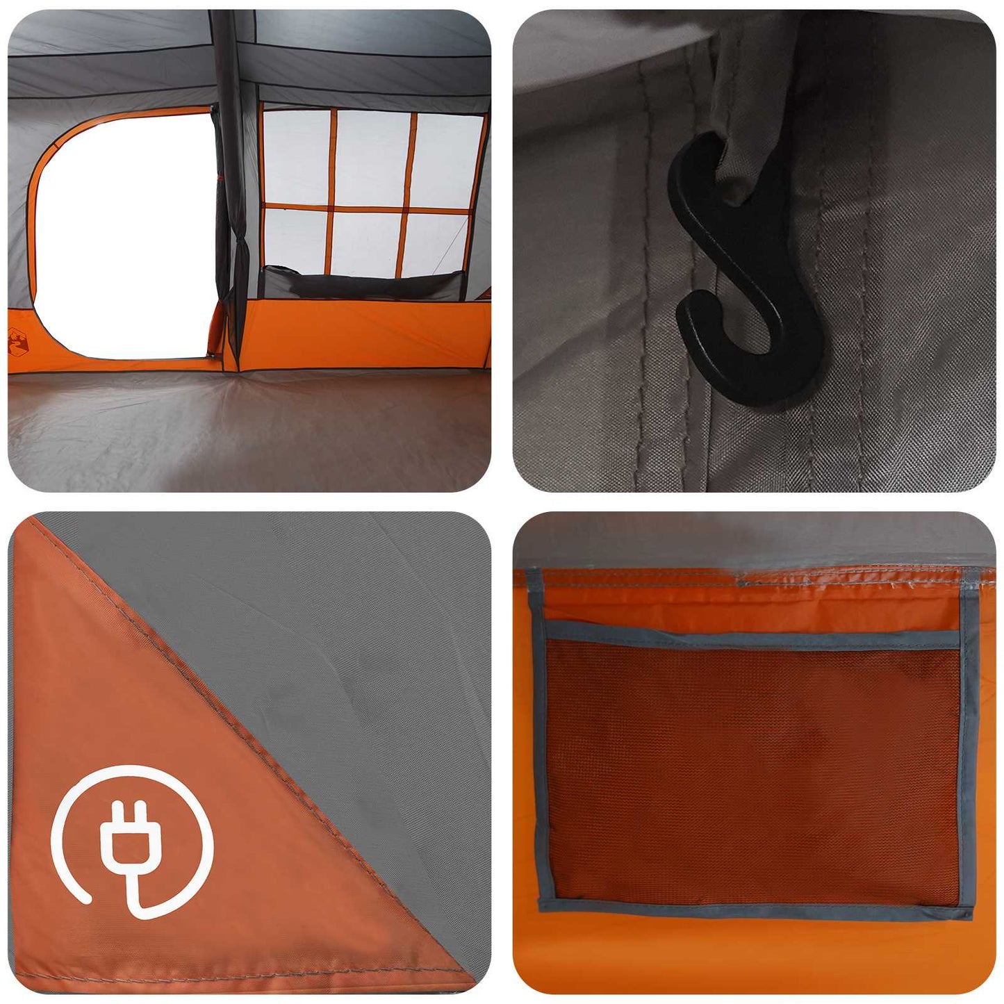 Family Tent with Rainfly Water-resistant 9-Person