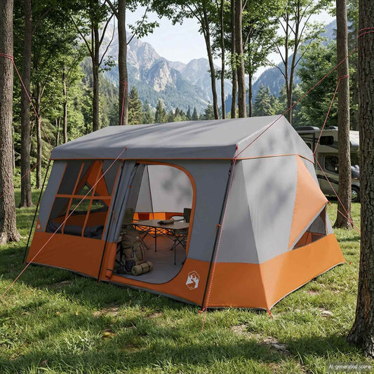 Family Tent with Rainfly Water-resistant 9-Person