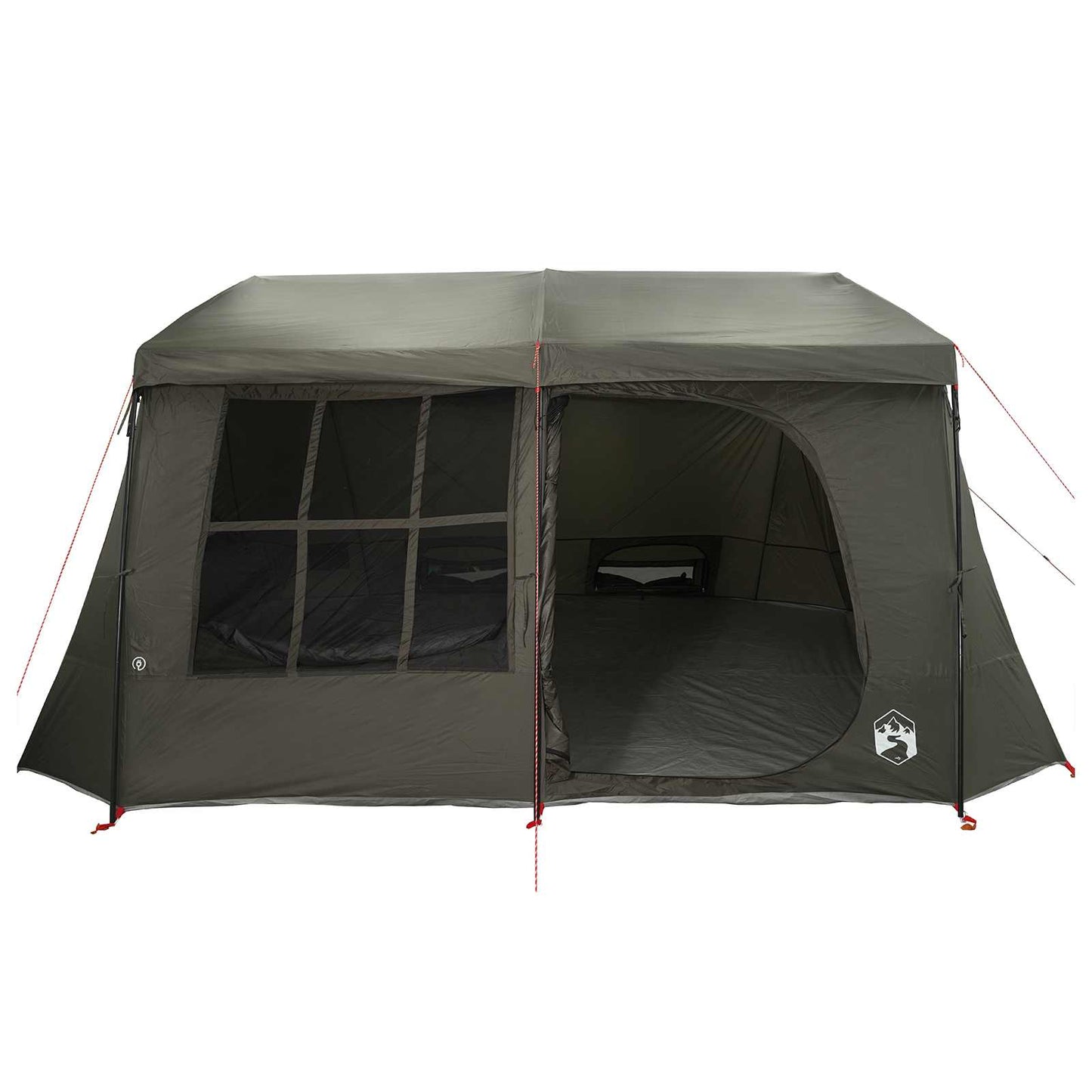 Family Tent with Rainfly Water-resistant 9-Person Army Green