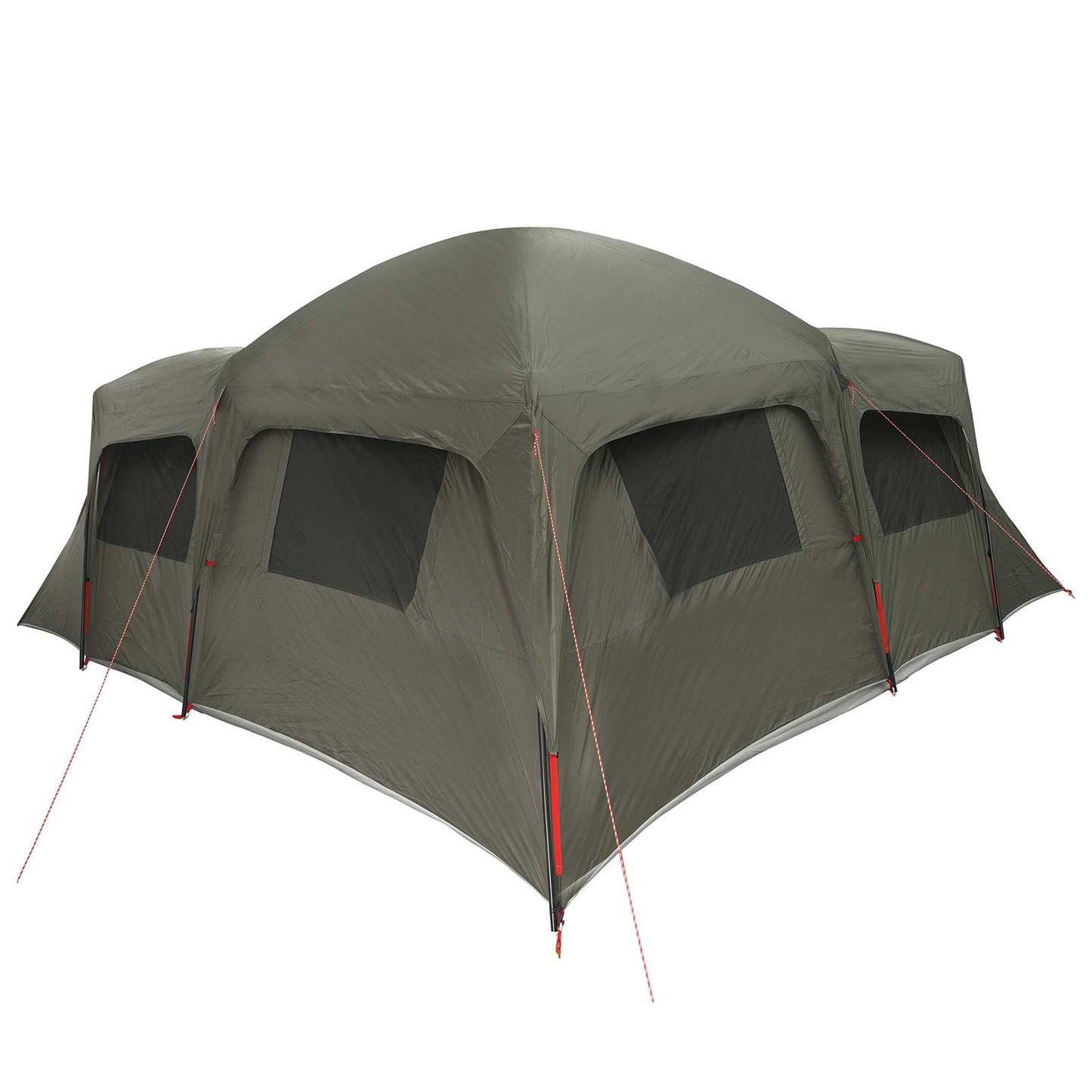 Family Tent with Rainfly Water-resistant 6-Person Army Green