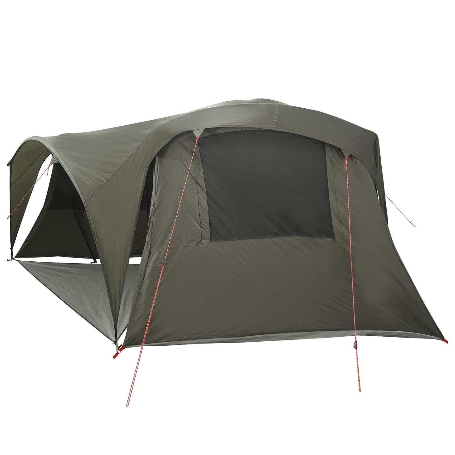Family Tent with Rainfly Water-resistant 6-Person Army Green