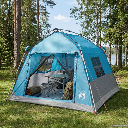 Instant Tent Water-resistant 2-Person Blue