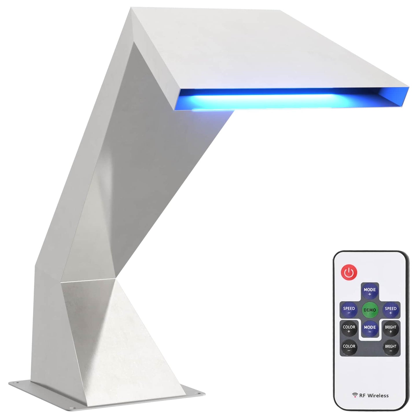 Pool Waterfall with RGB LEDs Stainless Steel 63.5 x 29 x 51 cm