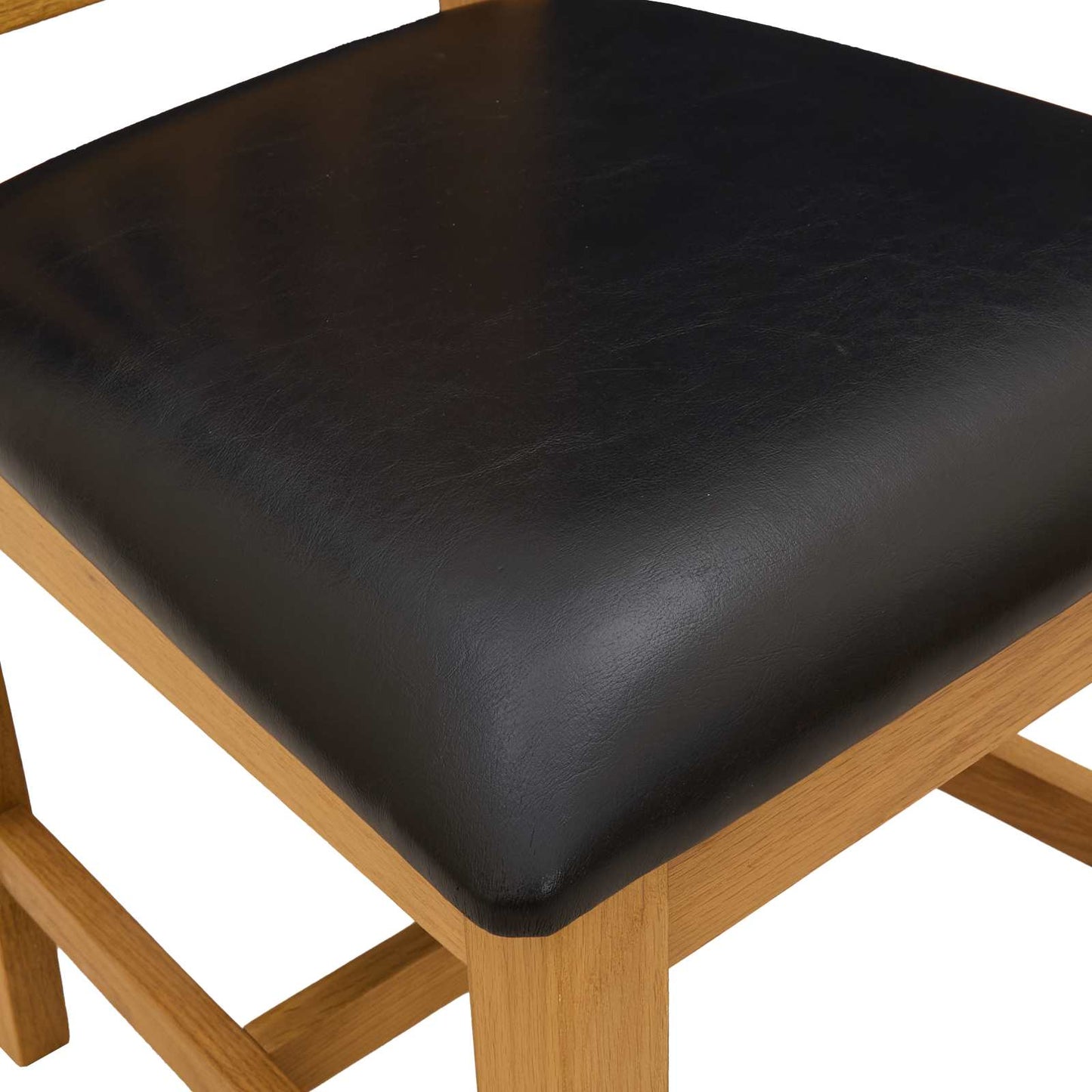 Dining Chair 2 pcs Solid Oak Wood Black 45 x 54 x 100 cm