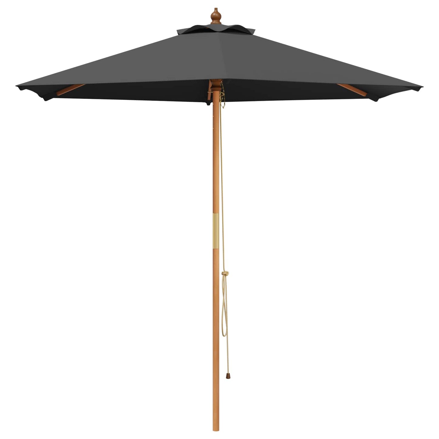 Outdoor Dining Set with Parasol 8 pcs Anthracite