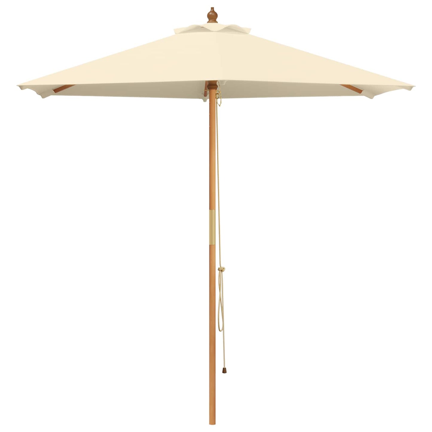 Outdoor Dining Set with Parasol 8 pcs Cream White