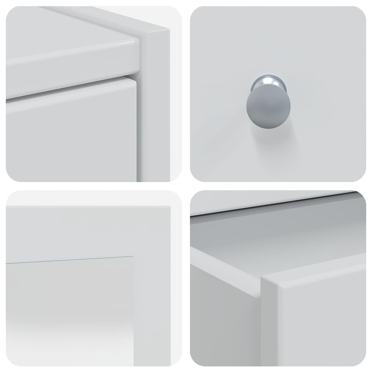 Dressing Table Set FAUSKE 4 pcs White 100 x 50 x 143 cm
