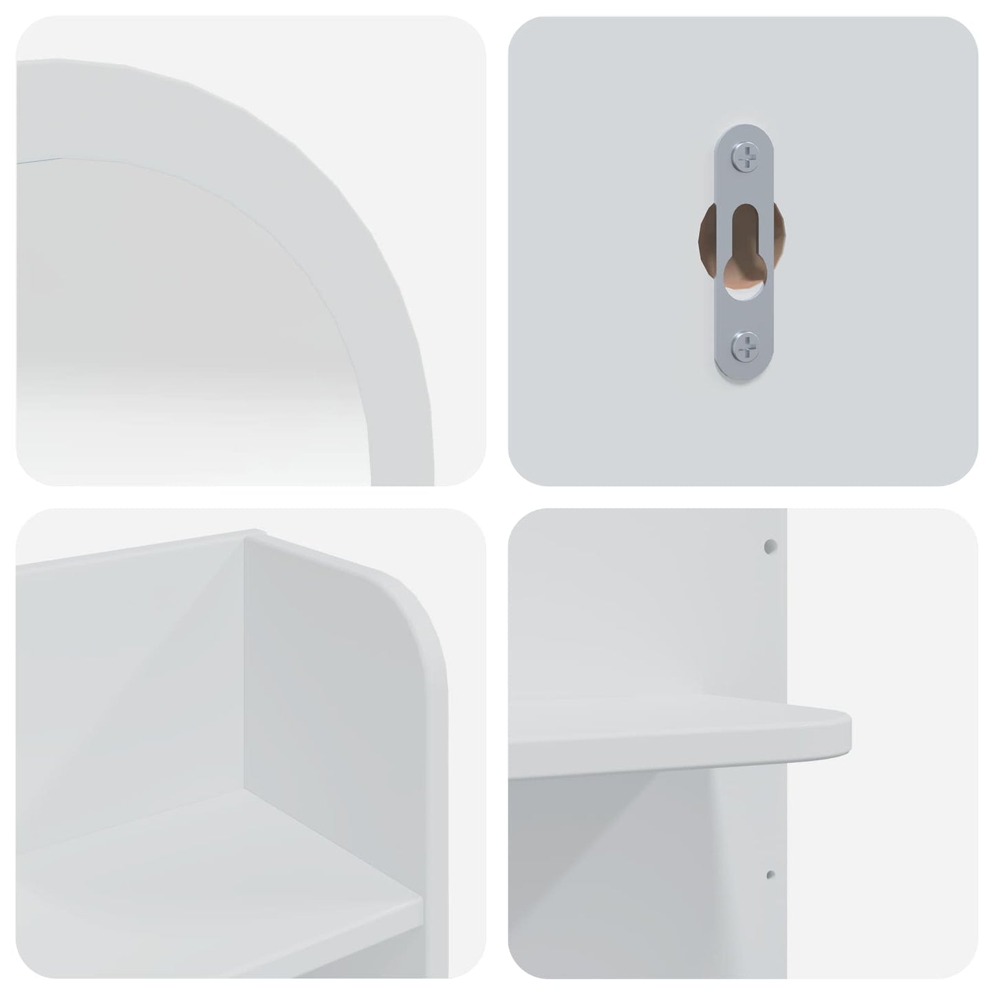 Dressing Table Set FAUSKE 4 pcs White 100 x 50 x 143 cm