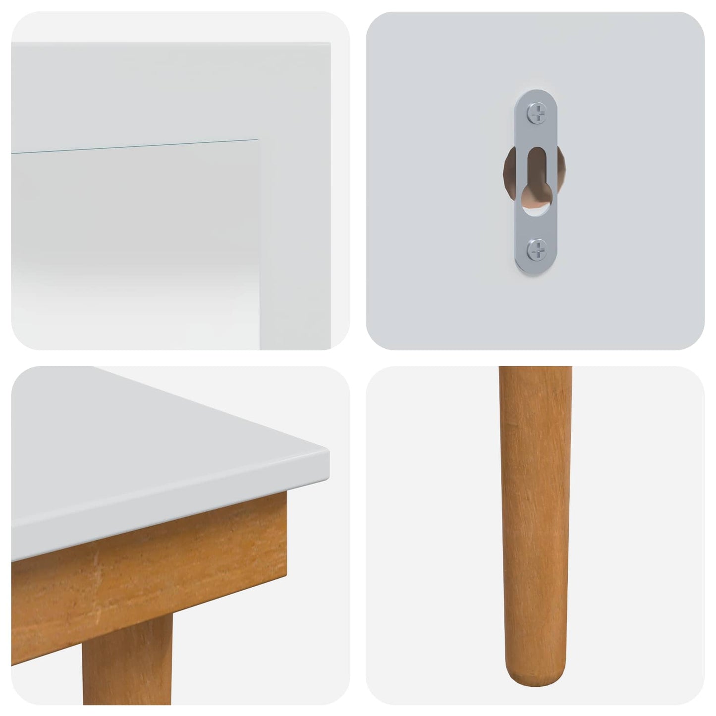 Dressing Table Set FAUSKE 3 pcs White 100 x 50 x 143 cm