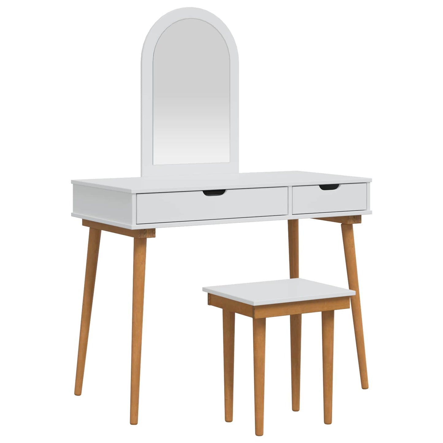 Dressing Table Set FAUSKE 3 pcs White 100 x 50 x 143 cm