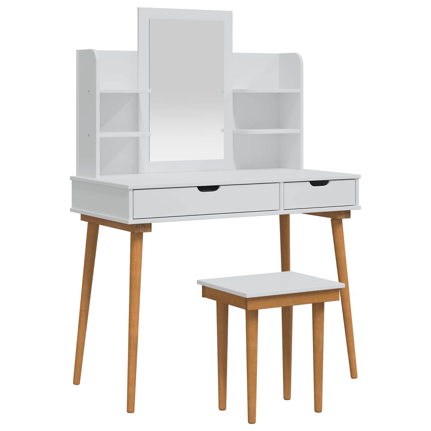 Dressing Table Set FAUSKE 5 pcs White 100 x 50 x 143 cm
