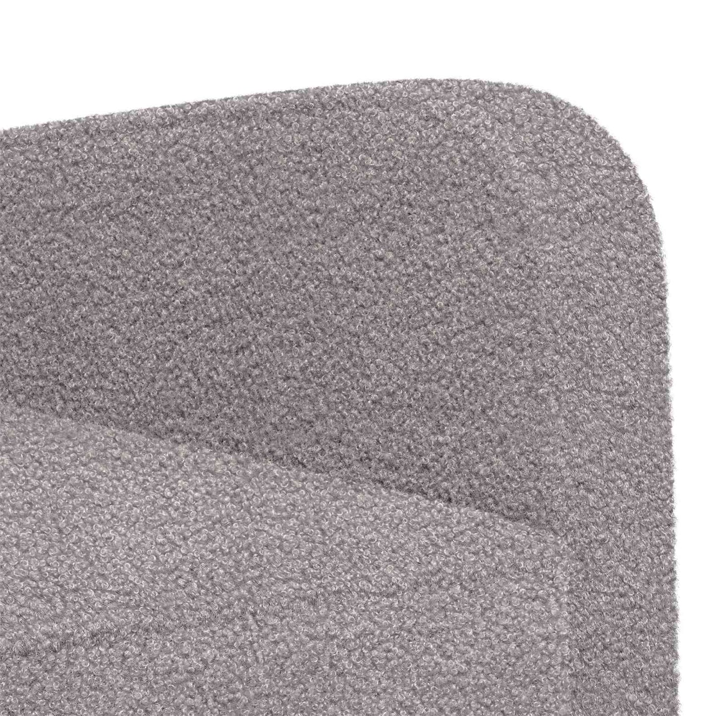 Armchair Light Grey Faux Lamb Fleece
