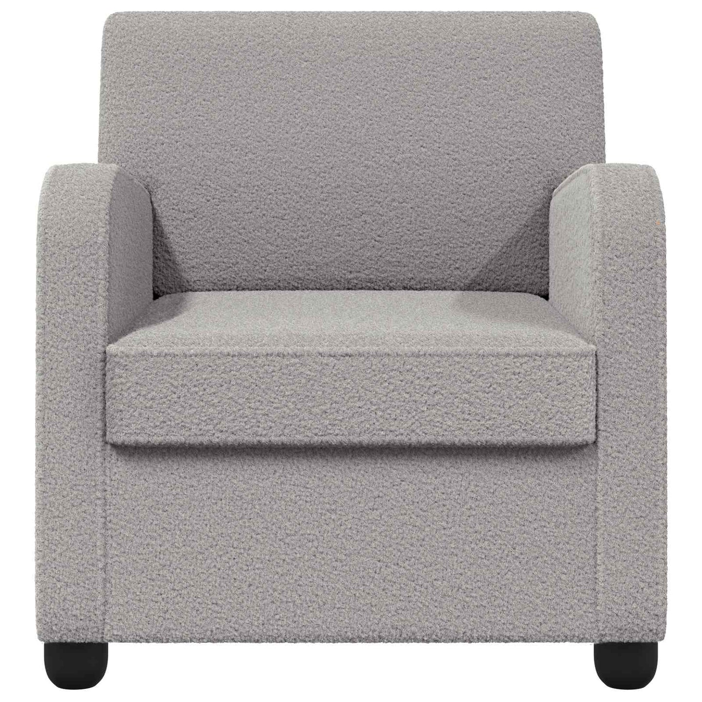 Armchair Light Grey Faux Lamb Fleece